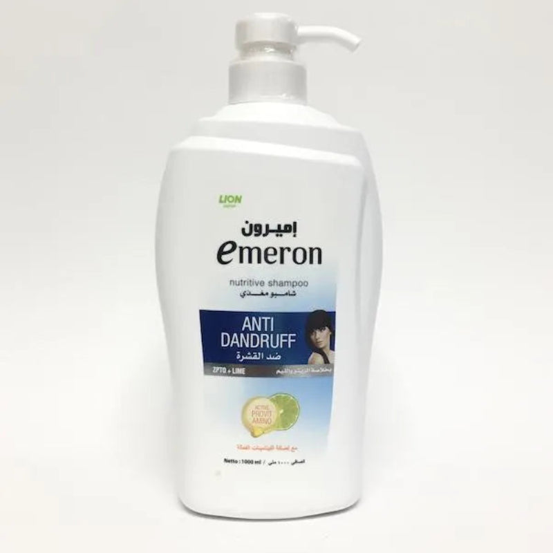 Emeron Nutritive Shampoo Anti Dandruff with ZPTO + Lime - 1000ml