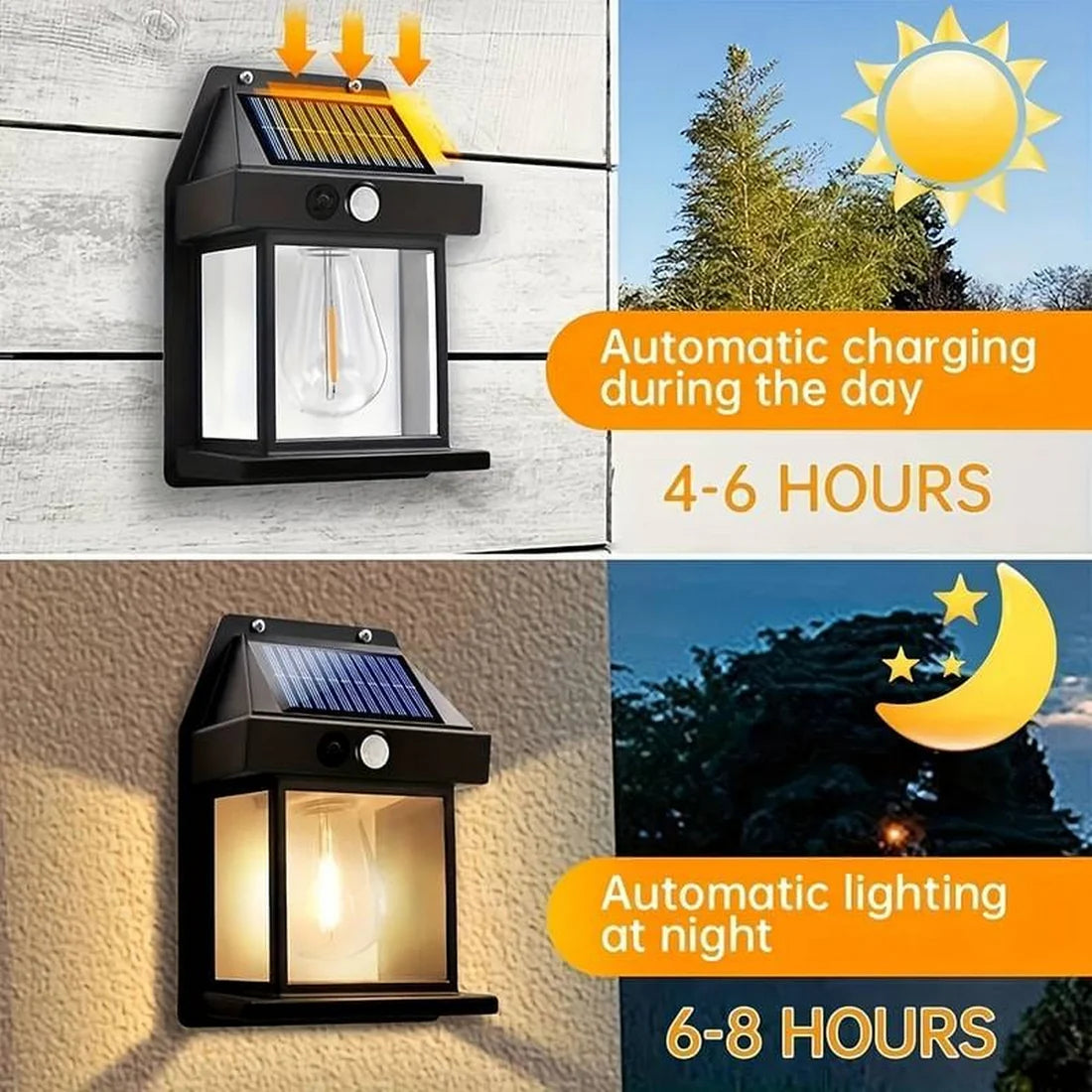 Solar Tungsten Wireless Outdoor LED Wall Light