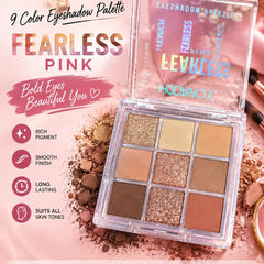 Hudamoji Fearless Pink 9-Color Eyeshadow Palette