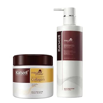 Karseell Collagen Hair Treatment Deep Repair Conditioning +Argan Oil Shampoo