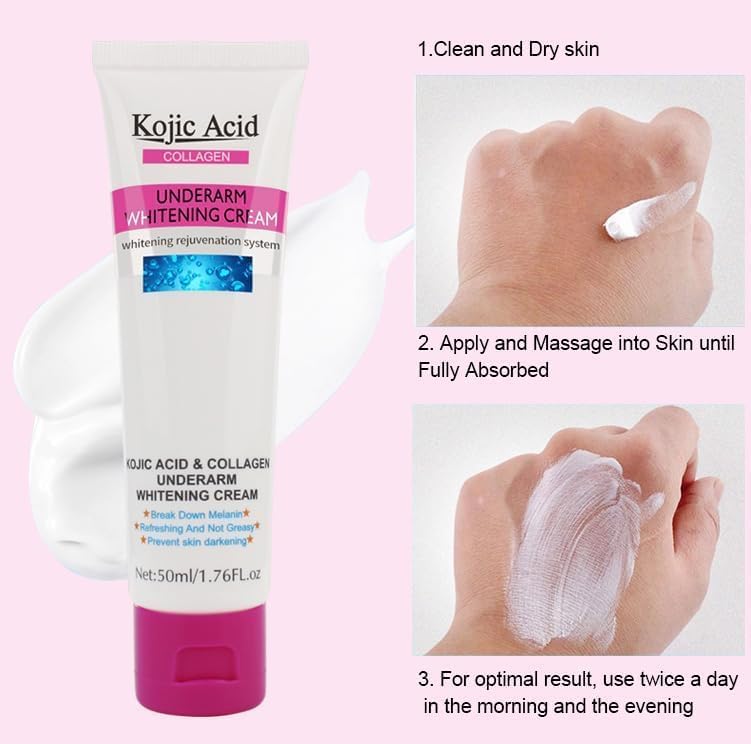 Guanjing Kojic Acid & Collagen Underarm Whitening Cream – Brighten & Smooth Dark Areas 50ml