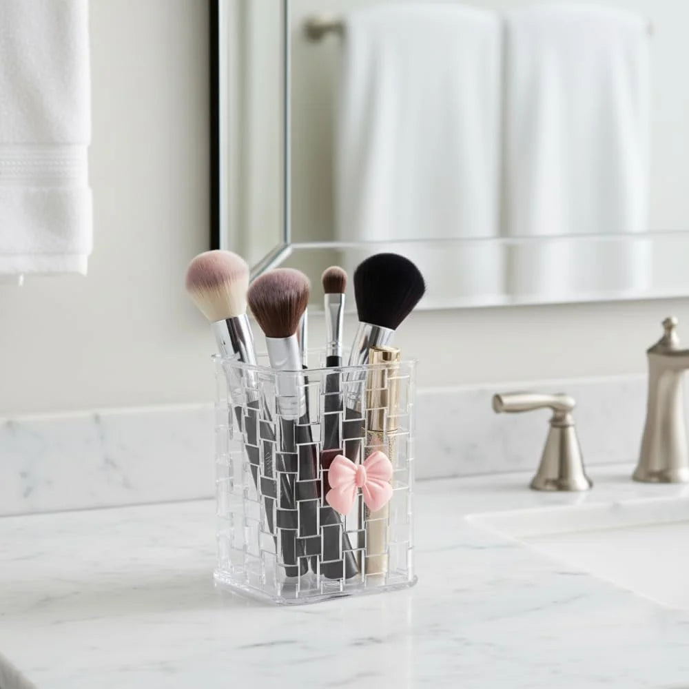 Multipurpose Transparent Organizer Box for Makeup Brushes - Each