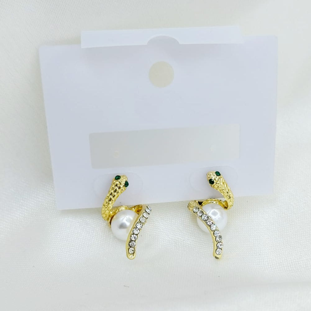 New Twist Crystal Pearl Women’s Dangle Earrings – Each Pair