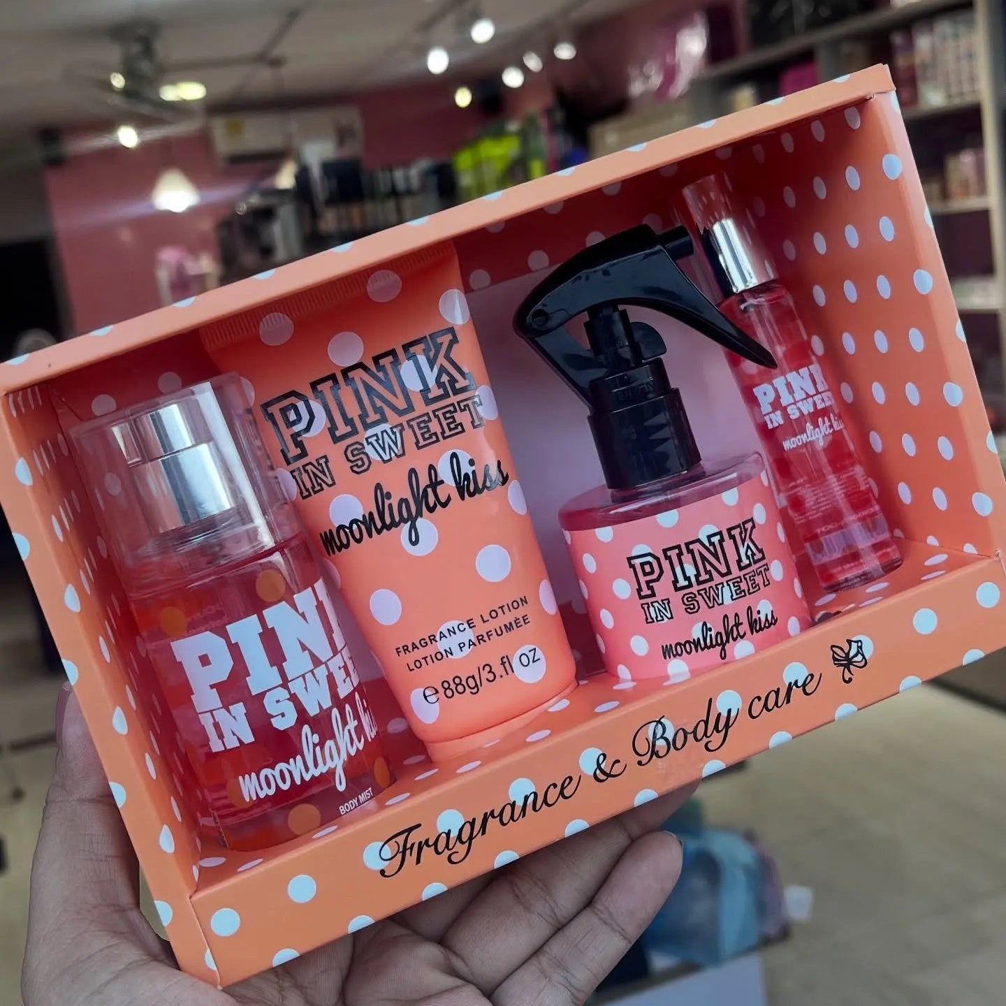 Pink In Sweet Moonlight Kiss Fragrance and Body Care Gift Set