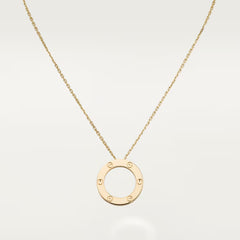 Gold-Tone Star Circle Pendant Necklace