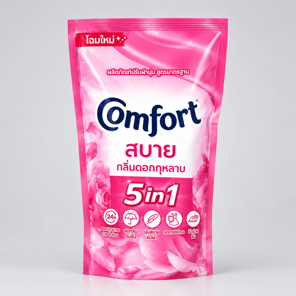 Comfort 5 in 1 Rose Blossom Fabric Softener Pouch - 500 ml