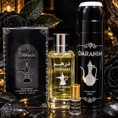 Dirham Eau De Parfum, Deodorant Body Spray & Attar Perfume Set - Pack of 3
