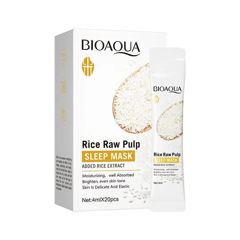 BIOAQUA Rice Raw Pulp Moisturizing Brightening Sleeping Mask