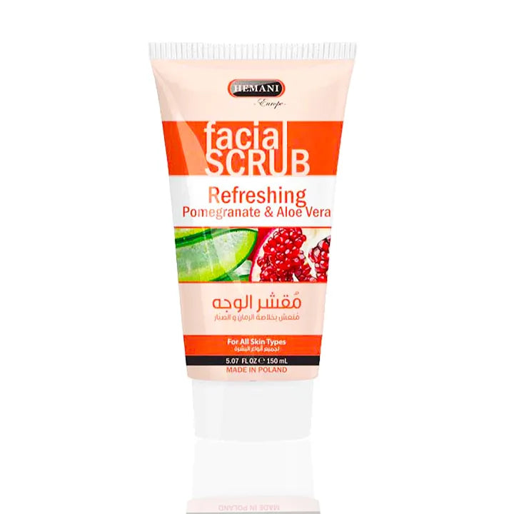 Hemani Refreshing Pomegranate & Aloe Vera Facial Scrub, For All Skin Types - 150ml