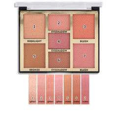 Miss Rose Blush, Highlight, Eyeshadow Palette - 7 Colors