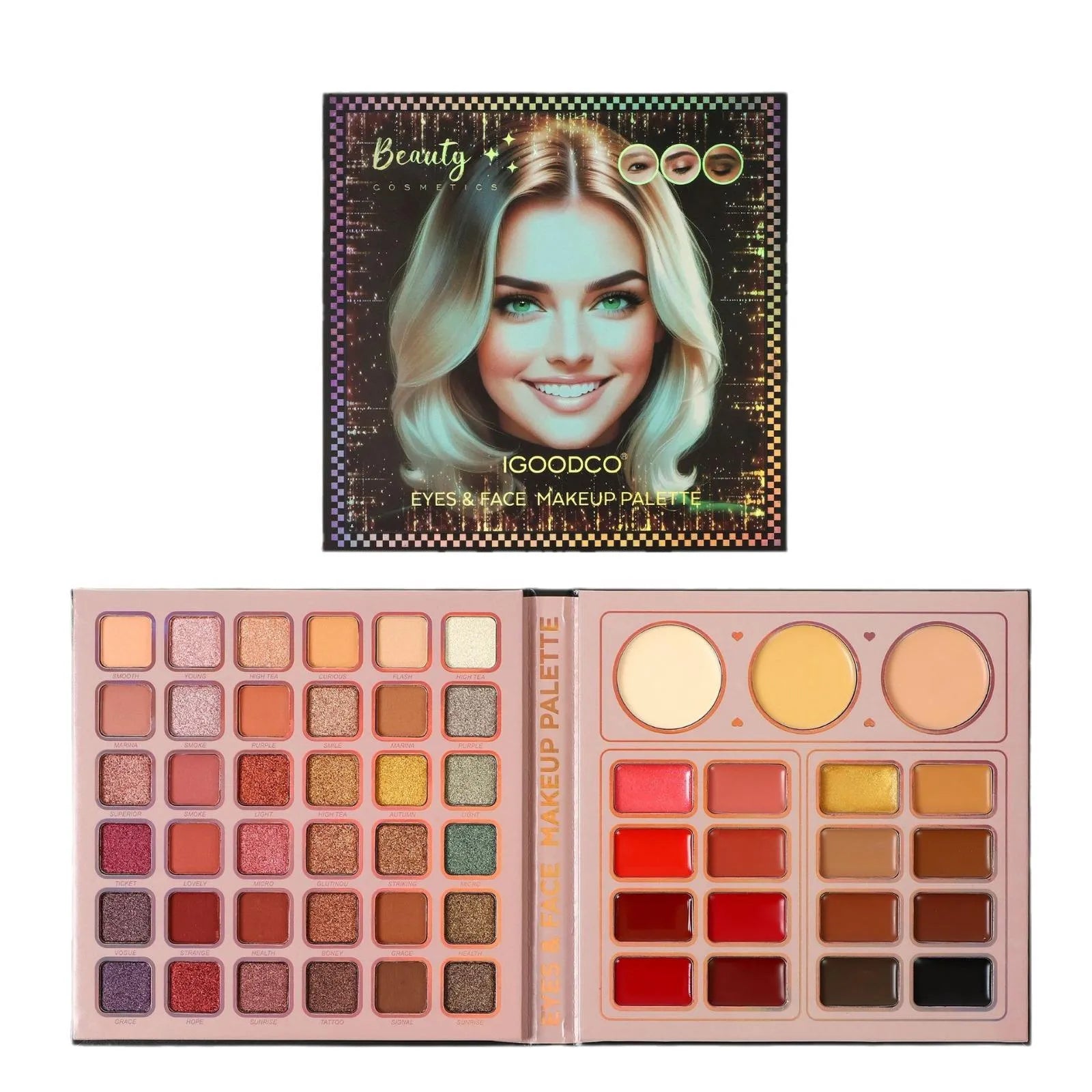 IGOODCO 55-Color  Eye Shadow with Brush Book Stage