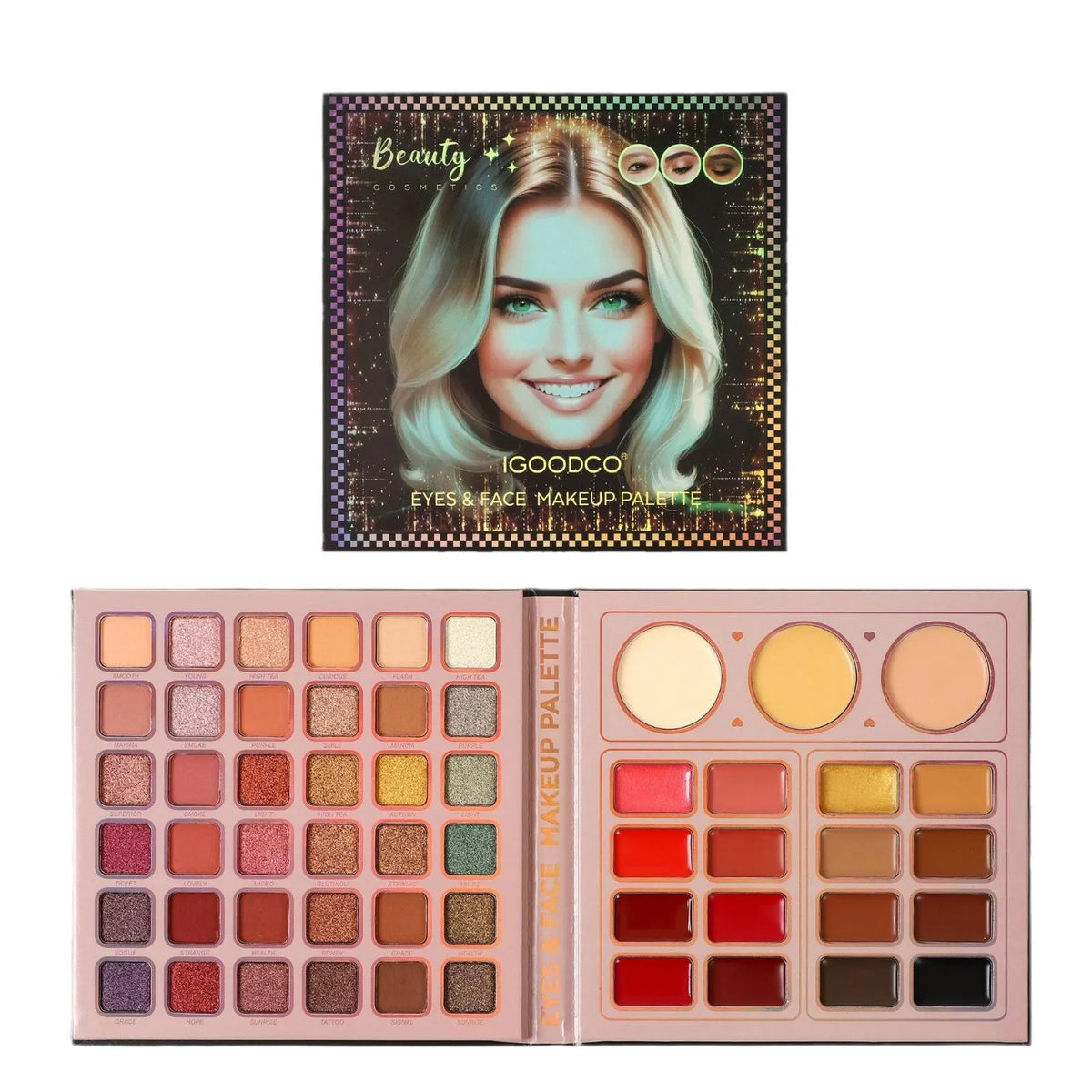 IGOODCO 55-Color  Eye Shadow with Brush Book Stage