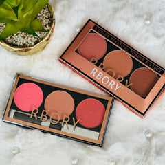 Rbory Beautiful Powder Blusher Palette - 3 Colors