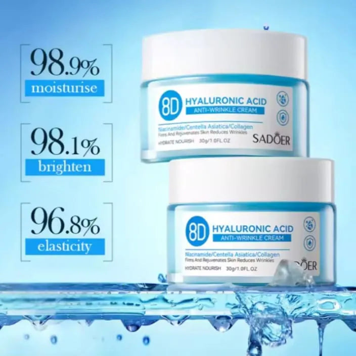 Sadoer 8D Hyaluronic Acid Anti-Wrinkle Cream - 30g