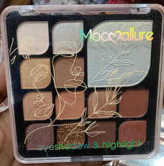 Mocallure 12-color eyeshadow and highlighter palette