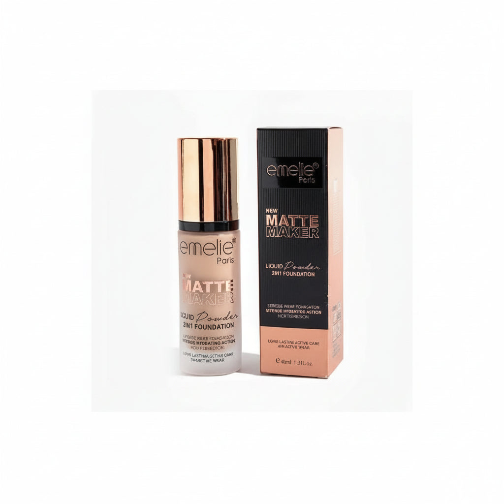 Emelie Paris New Matte Maker Liquid Powder 2-in-1 Foundation - 40ml