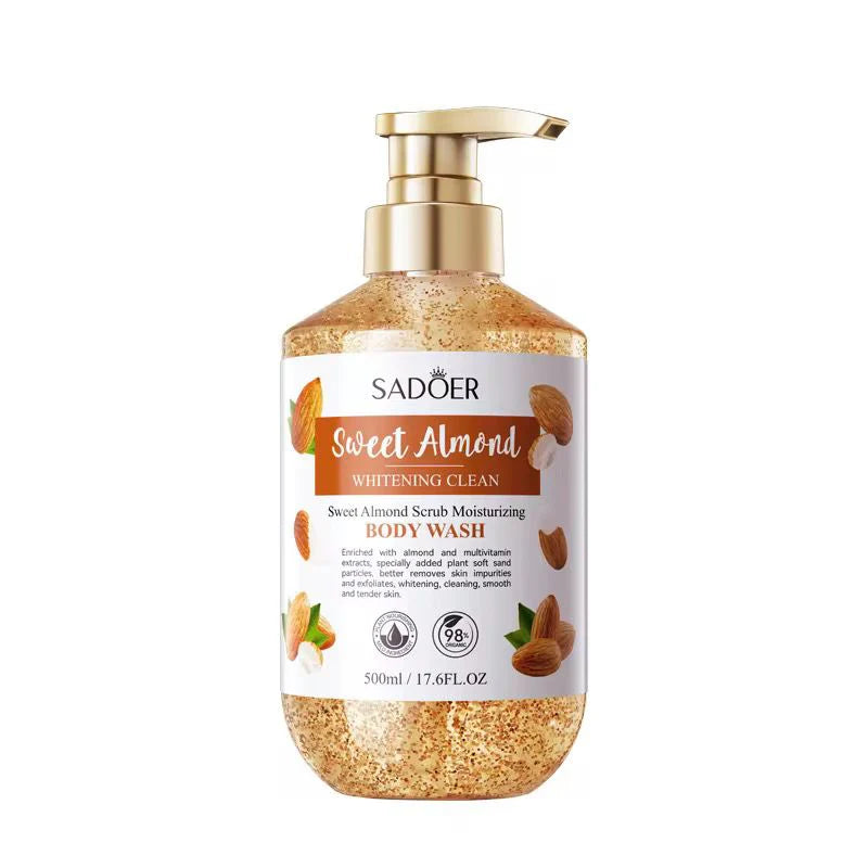 Sadoer Sweet Almond Scrub Moisturising Body Wash – 500ml