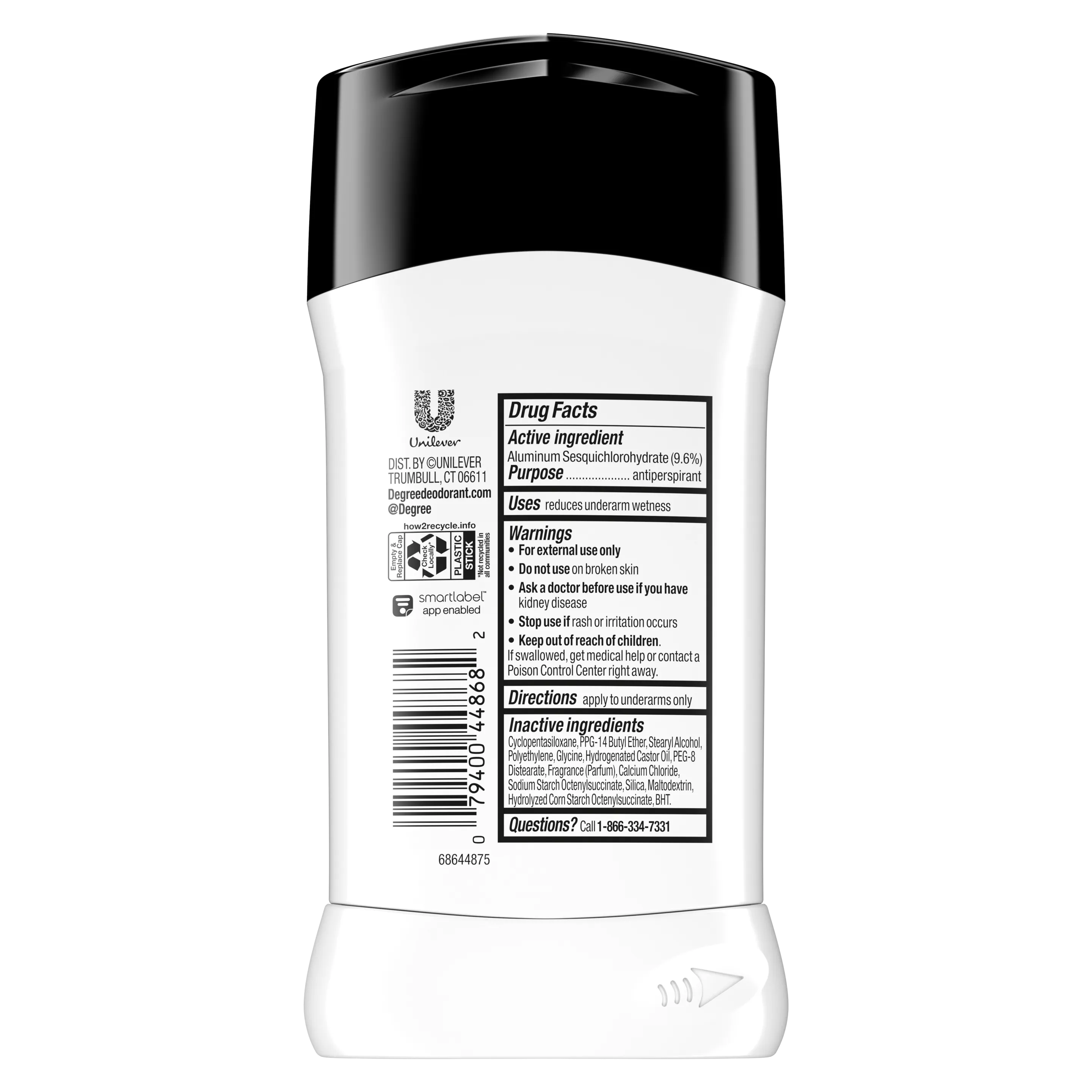 Degree UltraClear Black+White Ocean Air Antiperspirant Deodorant Stick - 85g