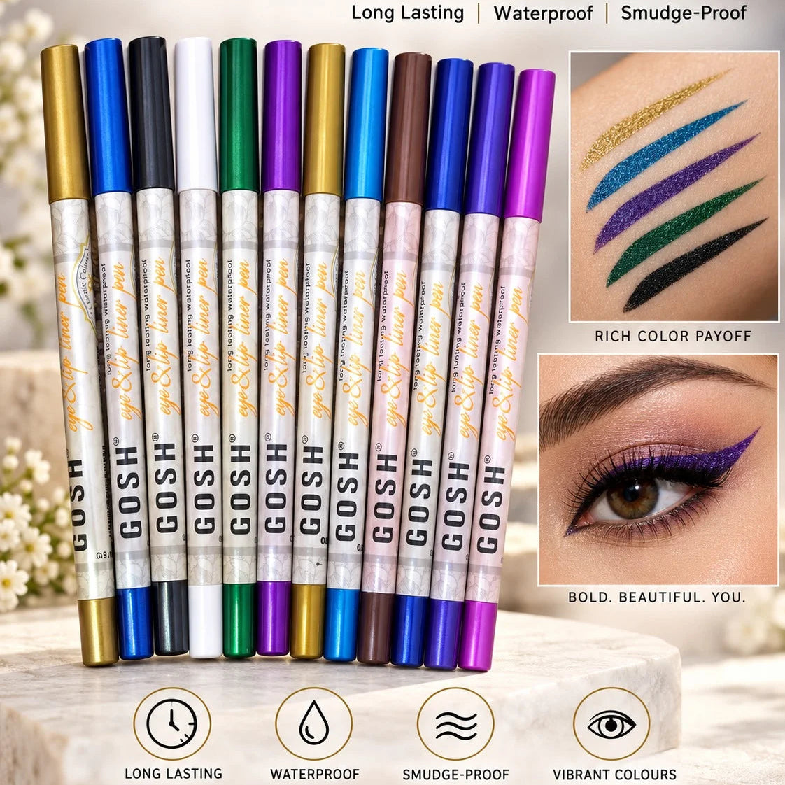 GOSH Eye & Lip Liner Pen - Set of 12