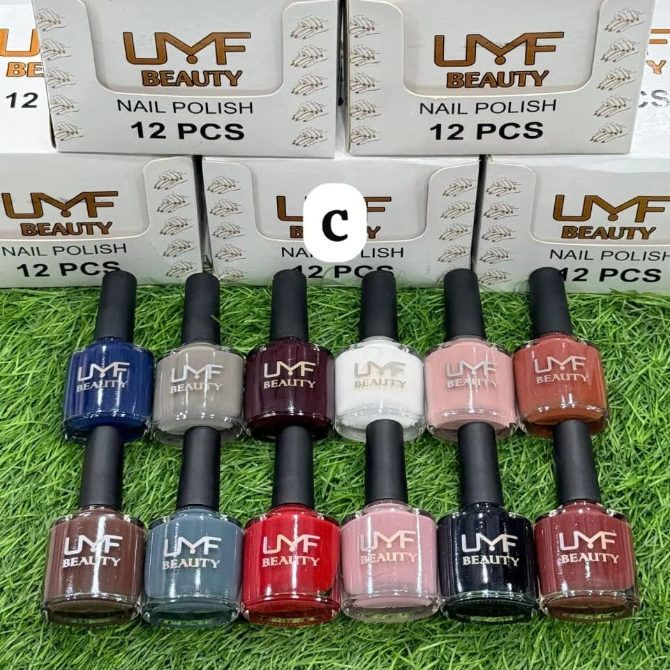 LMF Beauty Nail Polish – Permanent & Long-Lasting (Pack of 12)