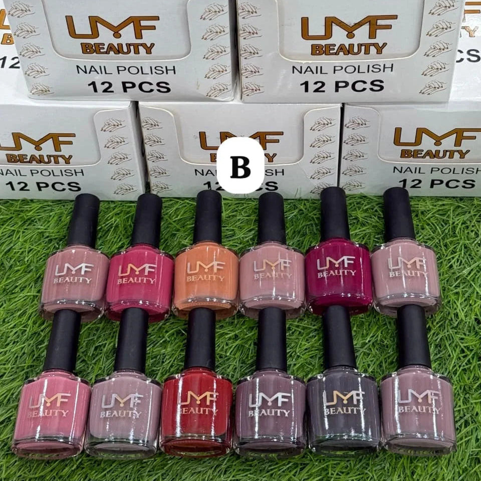 LMF Beauty Nail Polish – Permanent & Long-Lasting (Pack of 12)