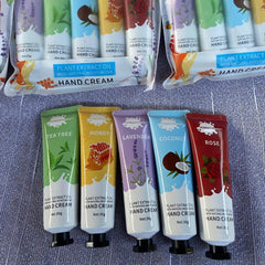 Romantic May 5 Pack Plant Extract Oil Hand Cream - Each 30g