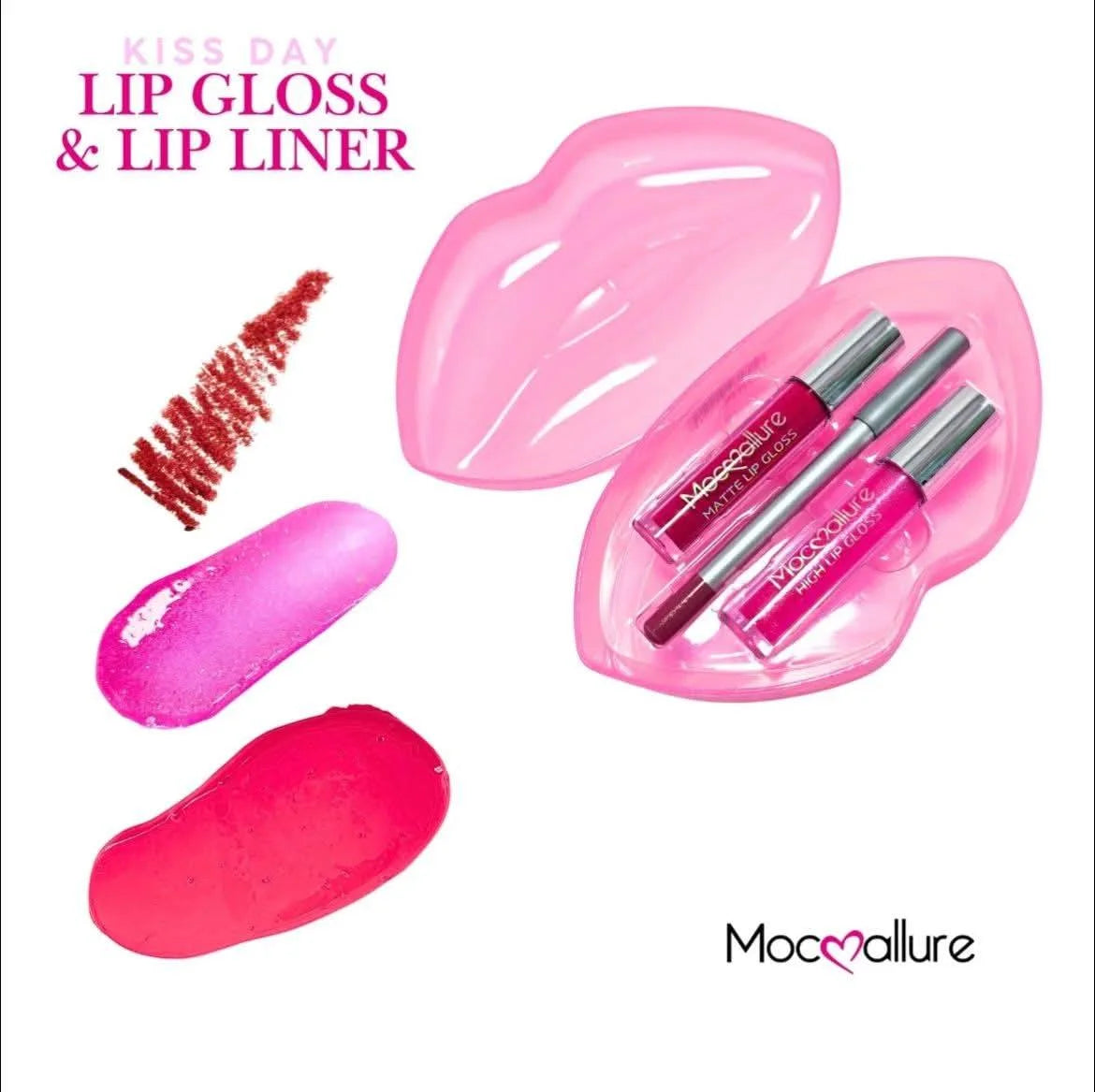 Mocallure 3 in 1 Kiss Day Lipgloss & Lip Liner