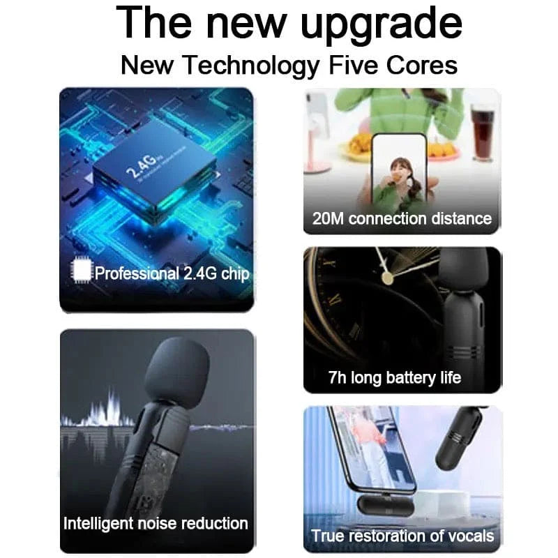 Portable Wireless Mic - Wireless Lavalier Microphone
