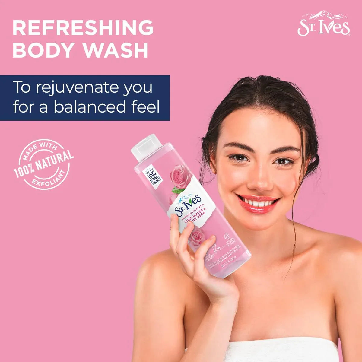 Stives Body Wash Rose Water & Aloe Vera
