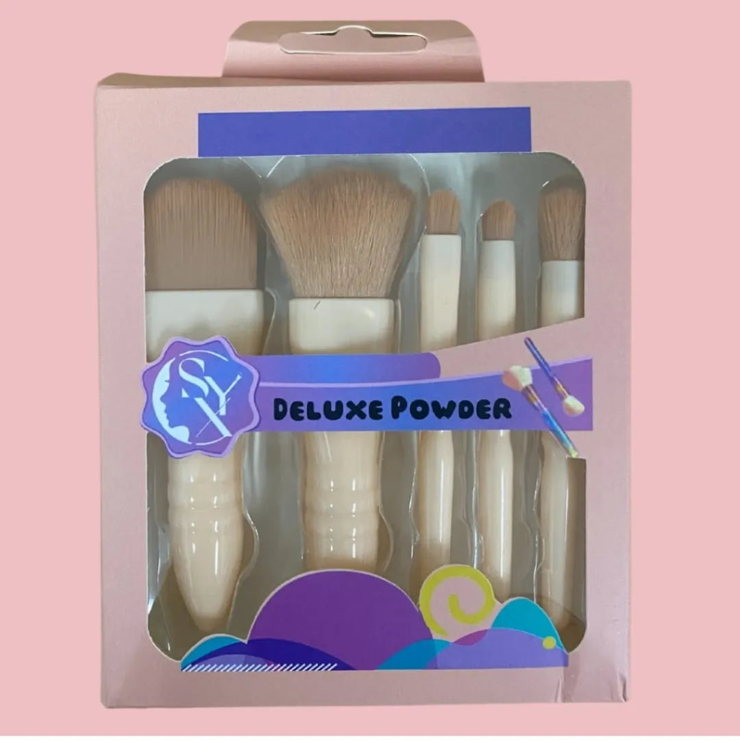 5 Pcs Deluxe Powder Brush set