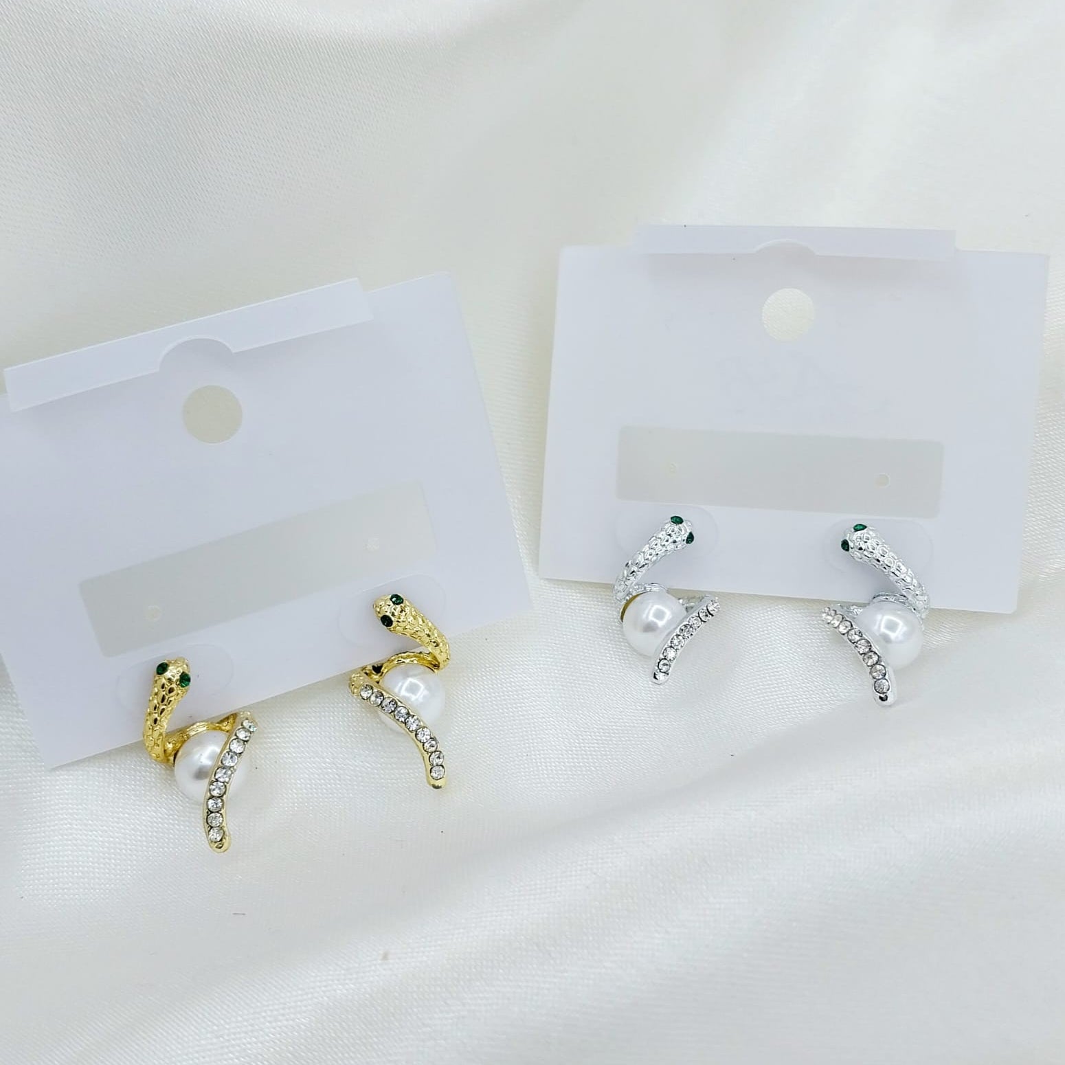 New Twist Crystal Pearl Women’s Dangle Earrings – Each Pair