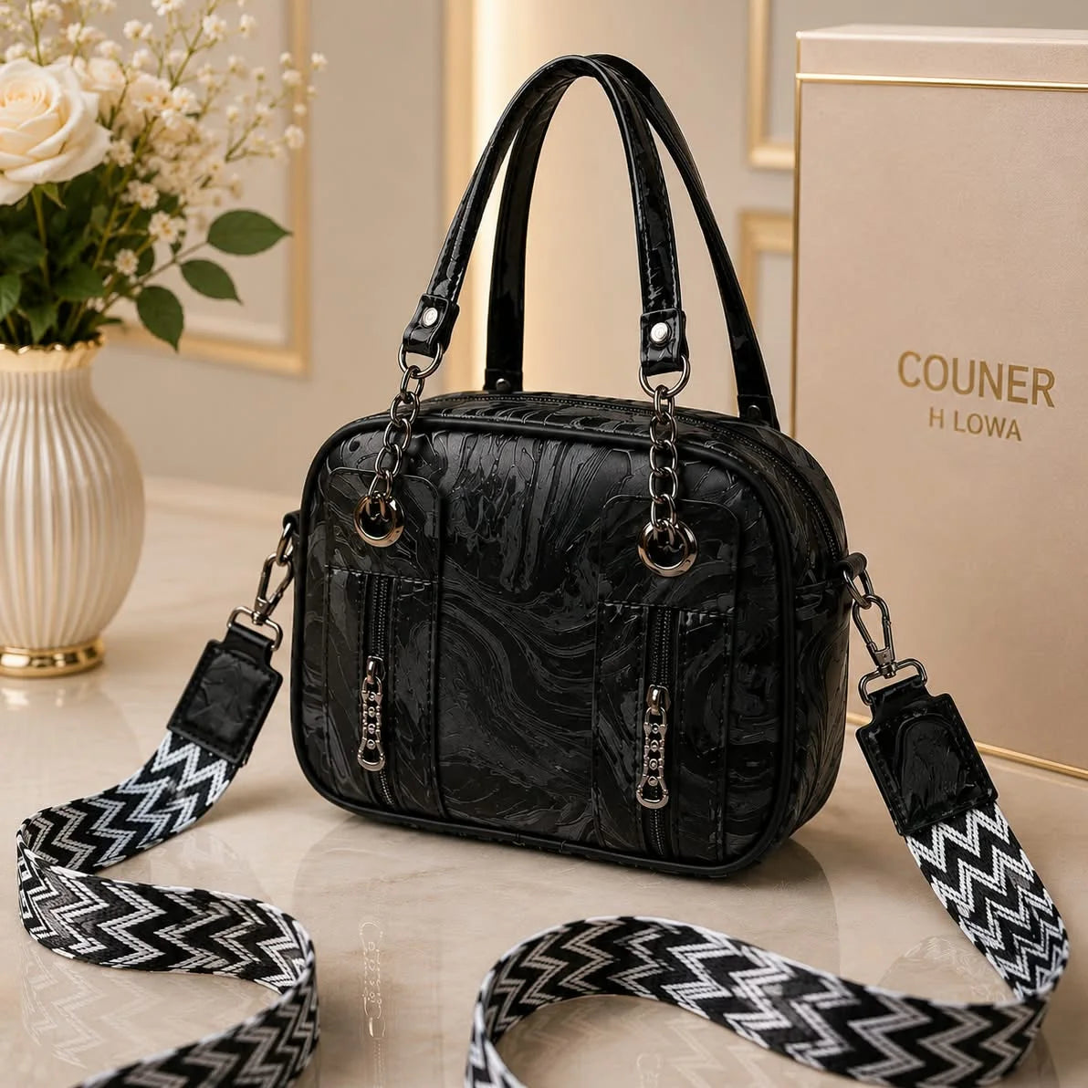 COUNER H LOWA Textured Shoulder Bag