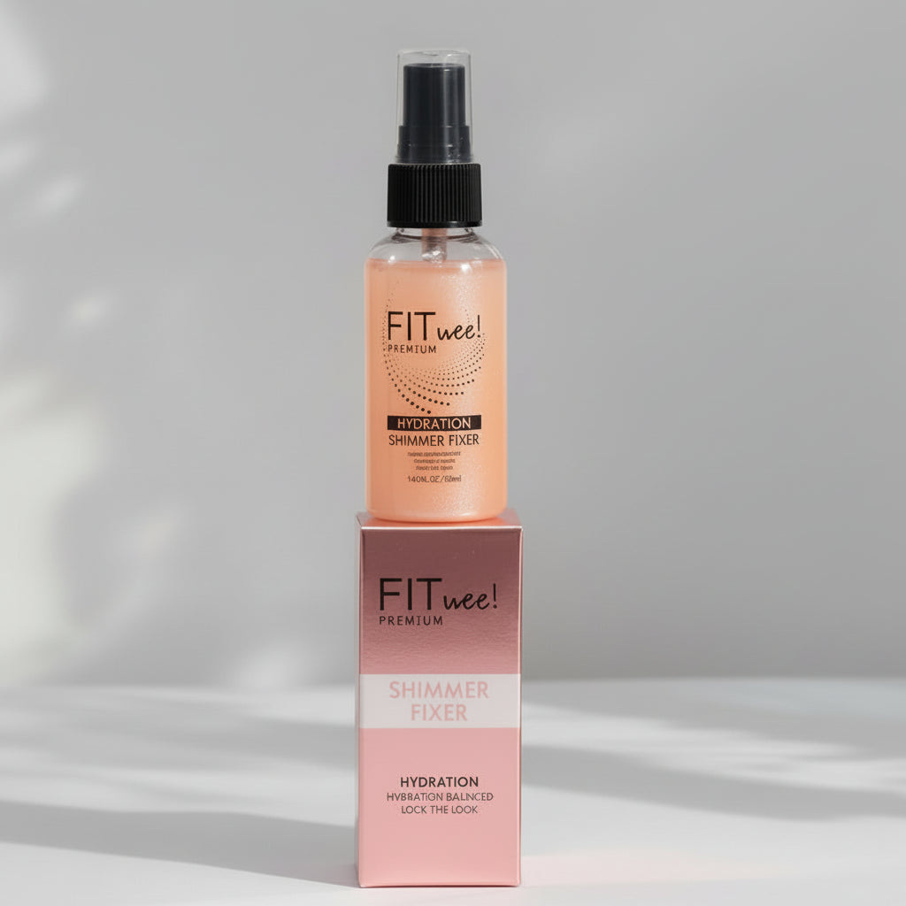 Fit Wee! Premium Hydration Soft Pink Shimmer Fixer Makeup Setting Spray  - 50ml