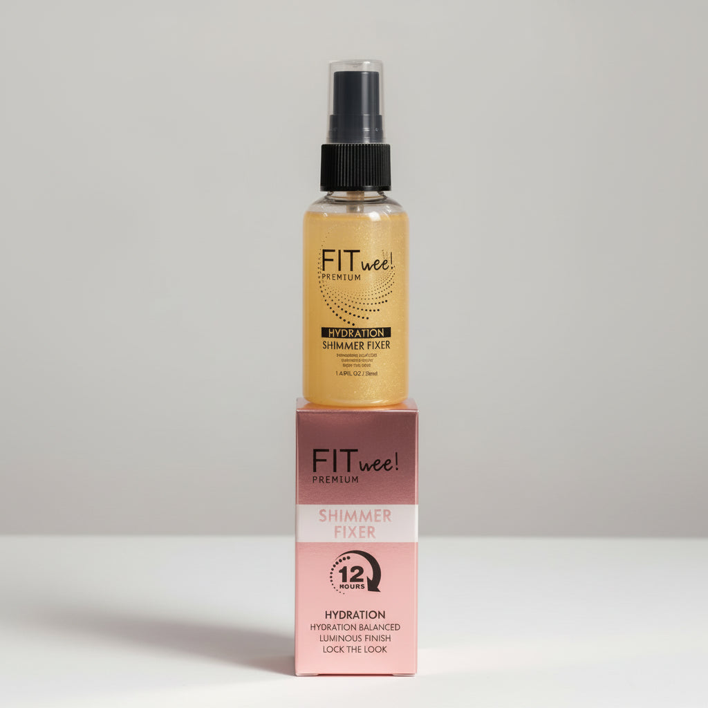 Fit Wee! Premium Hydration Golden Glow Shimmer Fixer Makeup Setting Spray  - 50ml