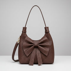 Embossed Bow Floral Handbag