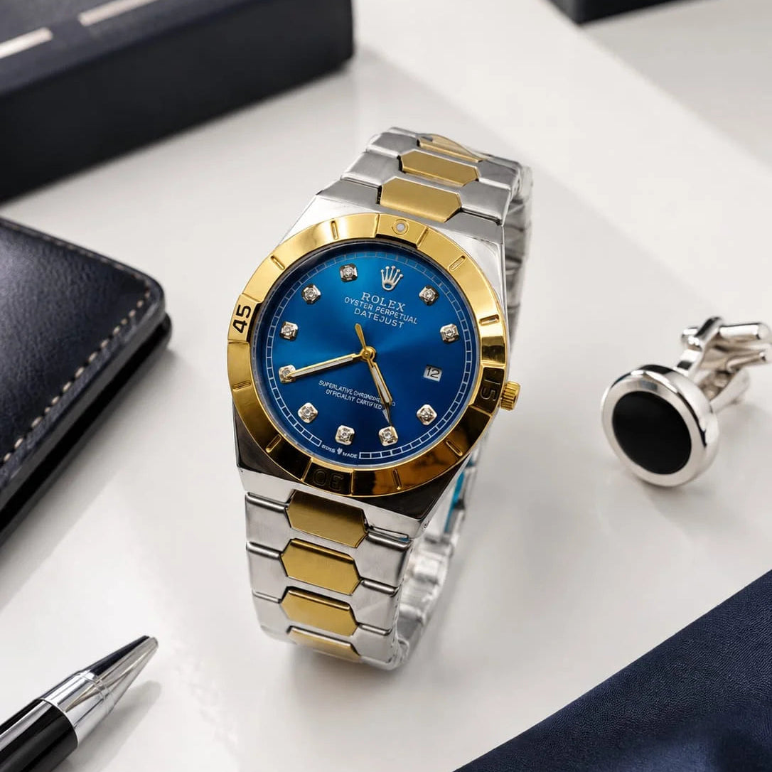 ROLEX Two Tone Datejust Mens Watch