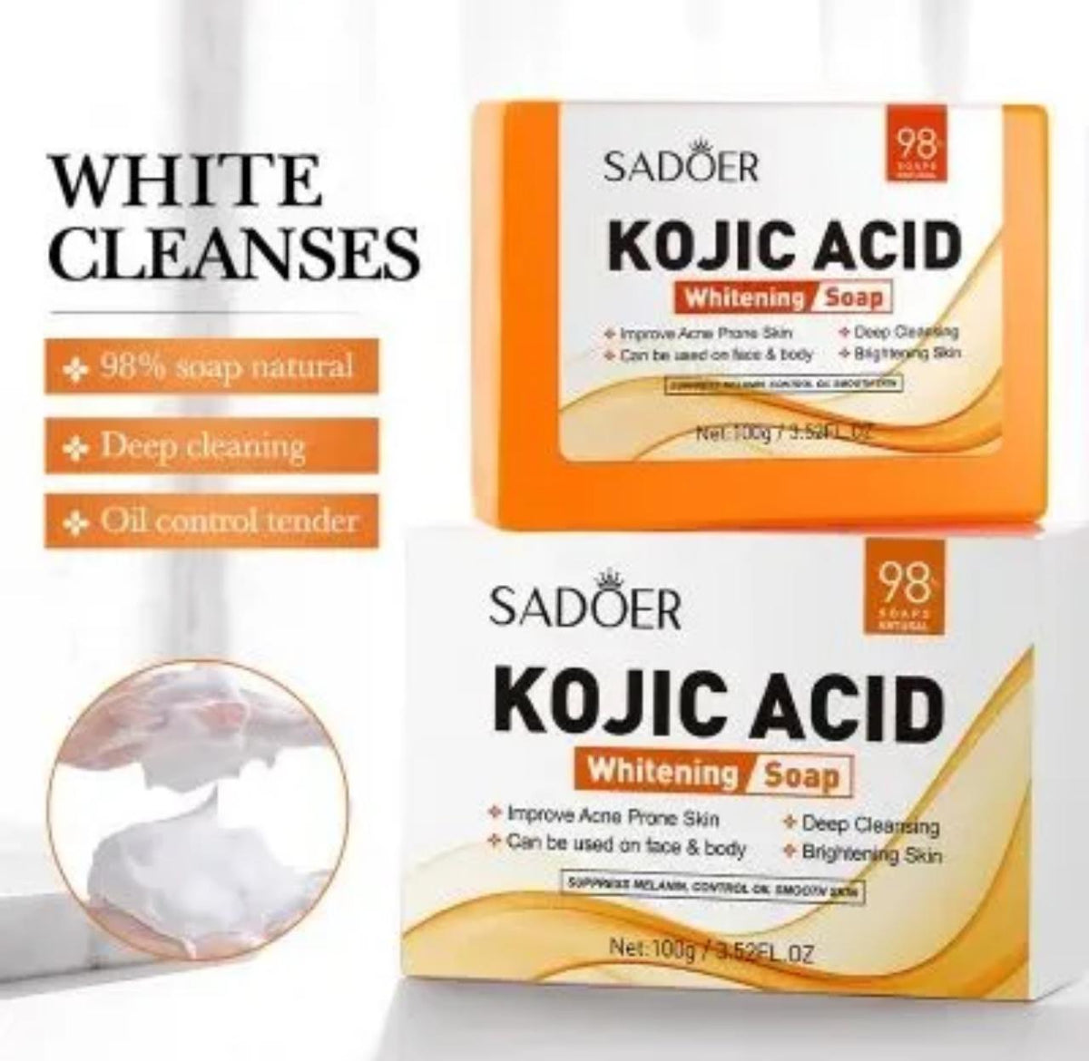 Sadoer Kojic Acid Whitening Soap 100g