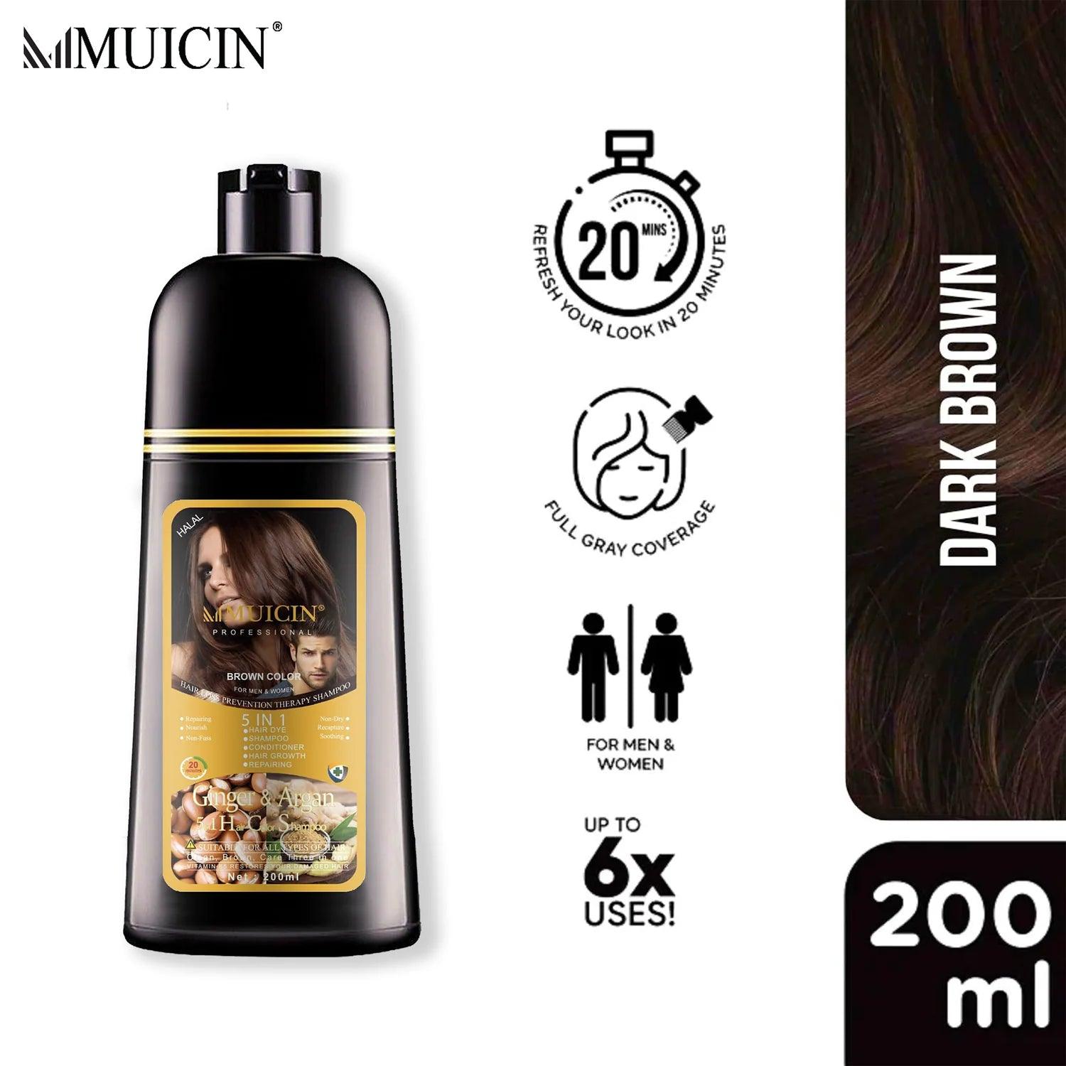 5 in 1 Muicins Ultimate Hair Color Shampoo 200ml
