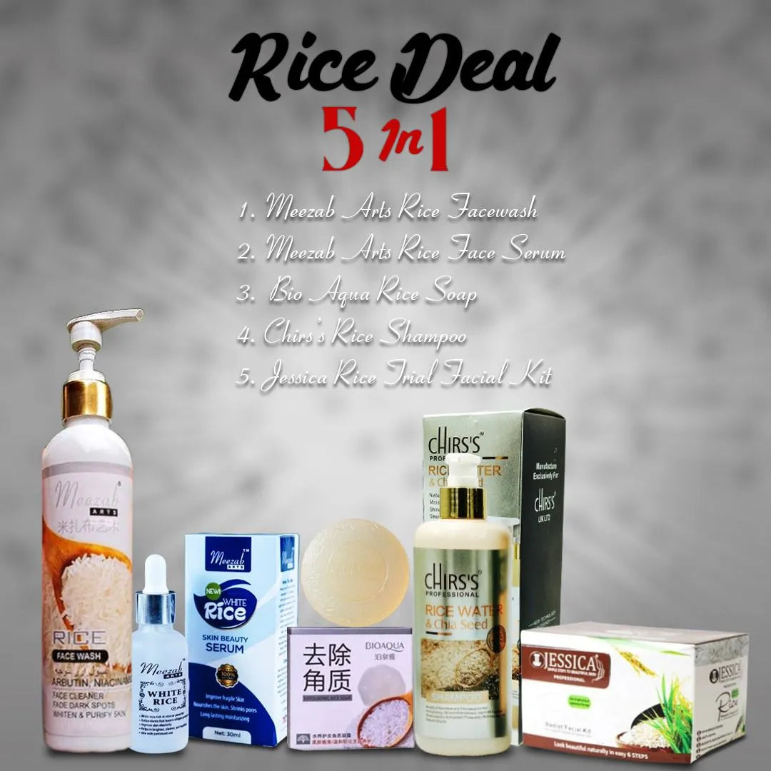 5 in 1 Organic Rice Facial Kit