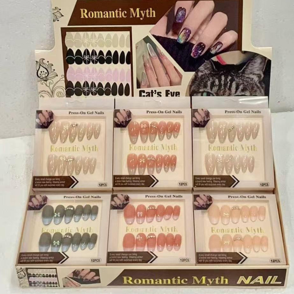 Romantic Myth Cat Eye Press-On Gel Nails