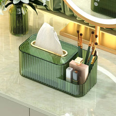 Acrylic Tissue Box with Multi-Grid Design for Home