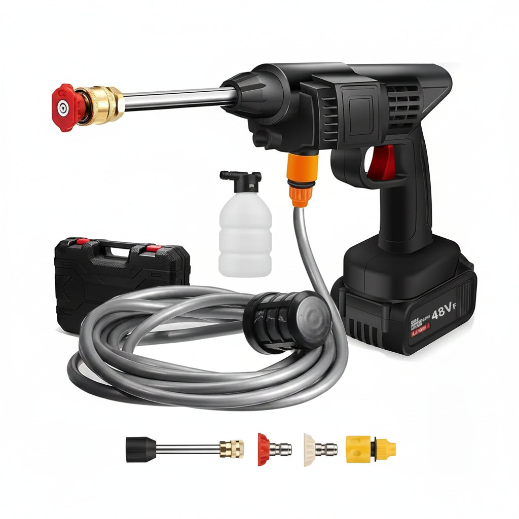 Automatic Cordless Car Wash Spray Gun – 48V High Pressure Wireless Foam Jet Washer