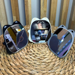 cat-shaped kawaii-style table mirror - Each