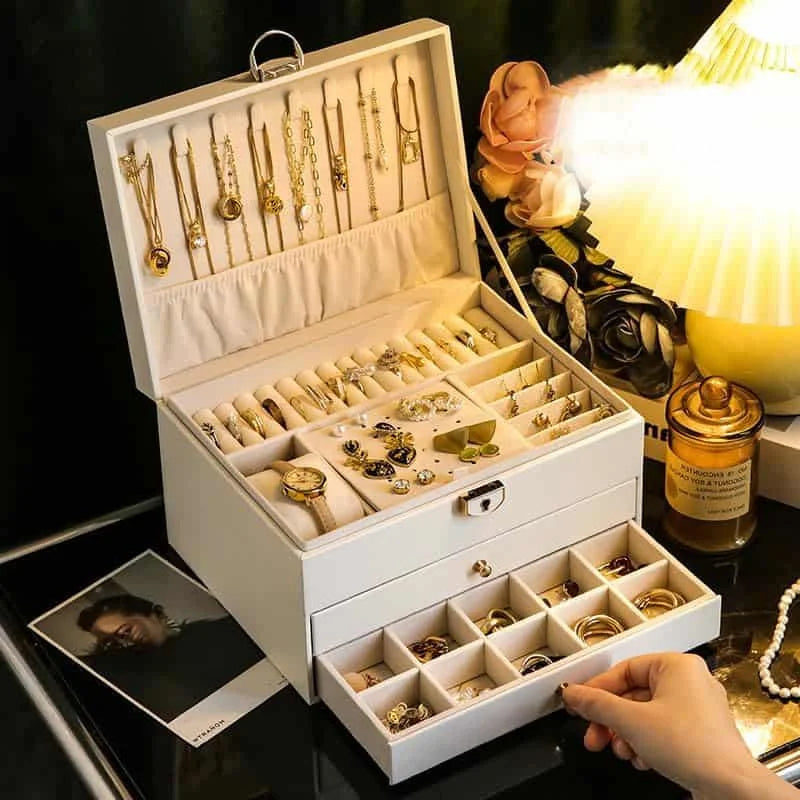 Double-Layer Jewelry Storage Box - Each