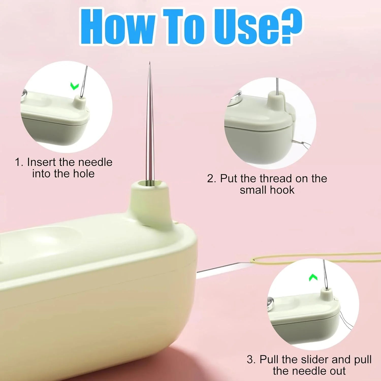 2-in-1 Needle Threader & Seam Ripper Tool for Hand Sewing - Each
