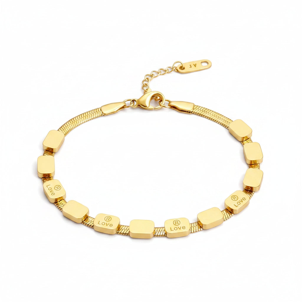 Stainless Steel Snake Chain Herringbone Bracelet for Women - Each