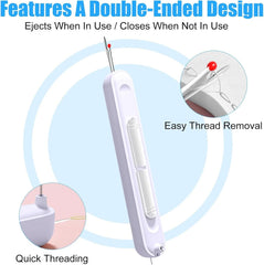 2-in-1 Needle Threader & Seam Ripper Tool for Hand Sewing - Each