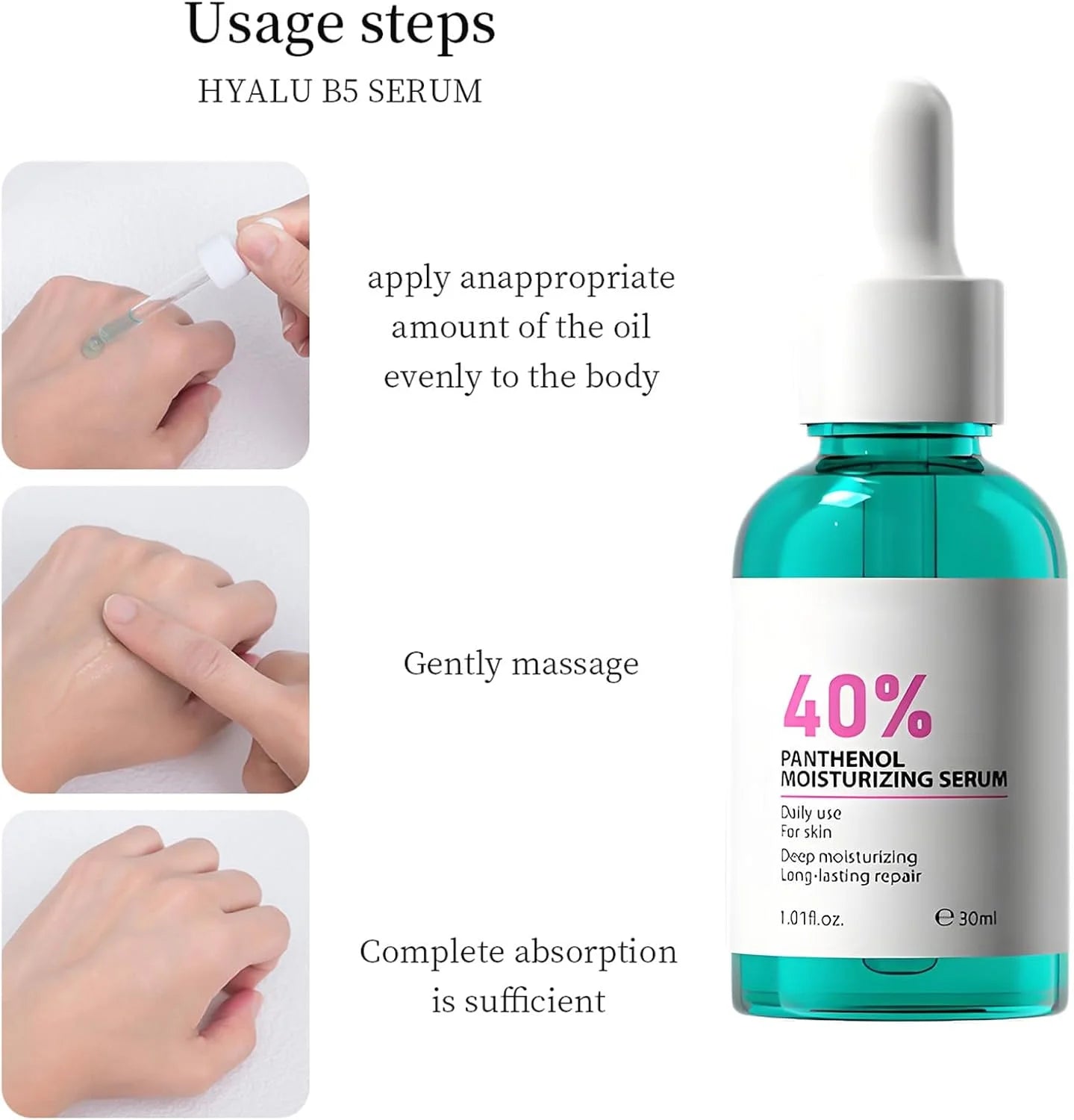 Kormesic 40% Panthenol Moisturizing Serum – 30ml