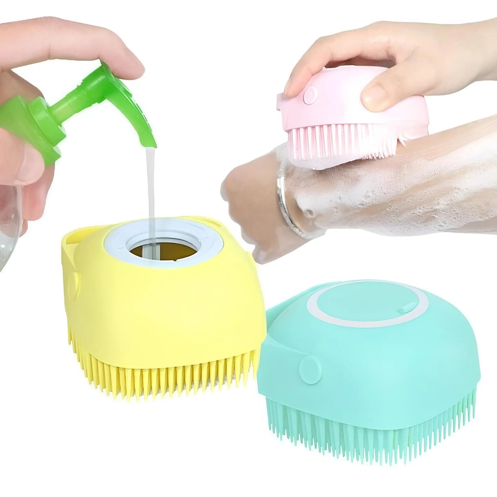 Soft Silicone Bath Brush Body Exfoliator Massage – For Smooth & Glowing Skin