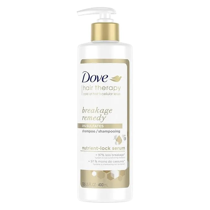 Dove Hair Therapy Breakage Remedy 0% Sulfates Nutrient-Lock Serum Shampoo 400ml